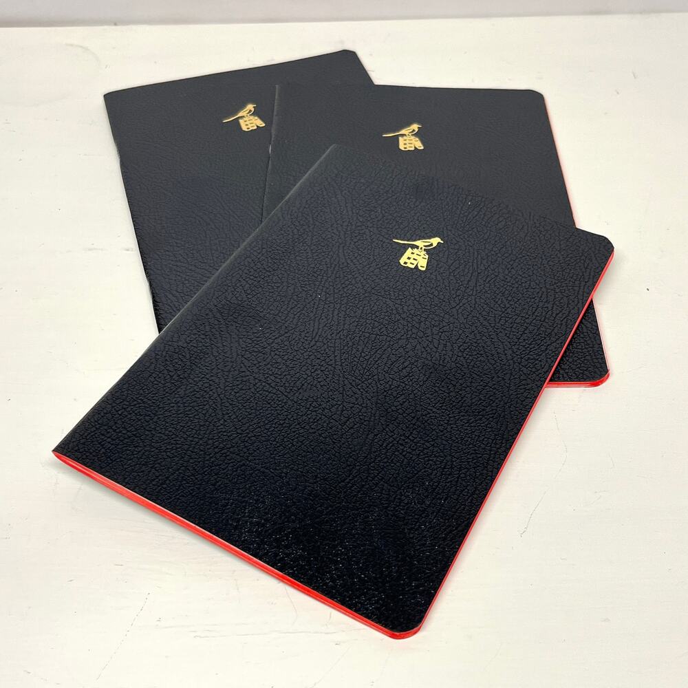 Bieffe Leather Cover Exercise Book Journal Handmade Italy Set of 3